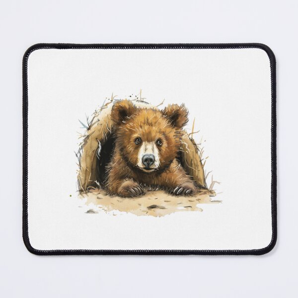 Item preview, Bear Cub | Cute Woodland Animal Watercolor Art designed and sold by Mandayartstudio.