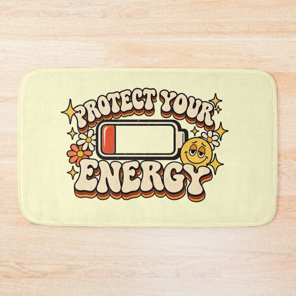 Item preview, Protect Your Energy Retro Low Battery Funny Mental Health designed and sold by Timeless Junction.