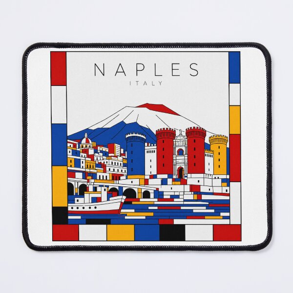 Item preview, Naples Mondrian style poster 3D designed and sold by CMYKStudio.
