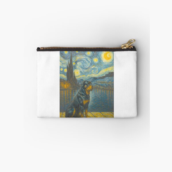 Item preview, Rottweiler Under A Starry Night Sky ⭐⭐⭐⭐⭐ designed and sold by Redbubble-Gulf.