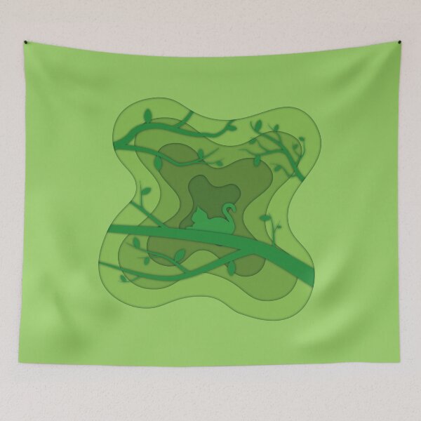 Item preview, Peaceful Cat Among Lush Summer Greenery designed and sold by CozyLittleShop.