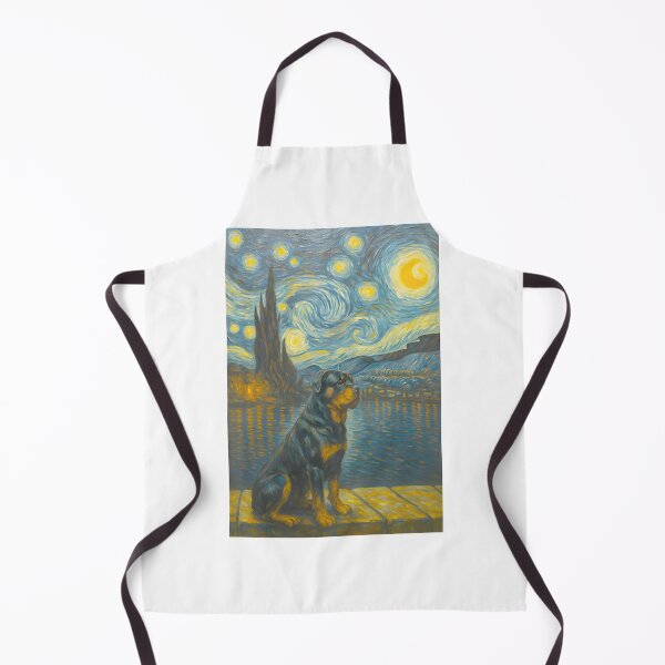 Item preview, Rottweiler Under A Starry Night Sky ⭐⭐⭐⭐⭐ designed and sold by Redbubble-Gulf.