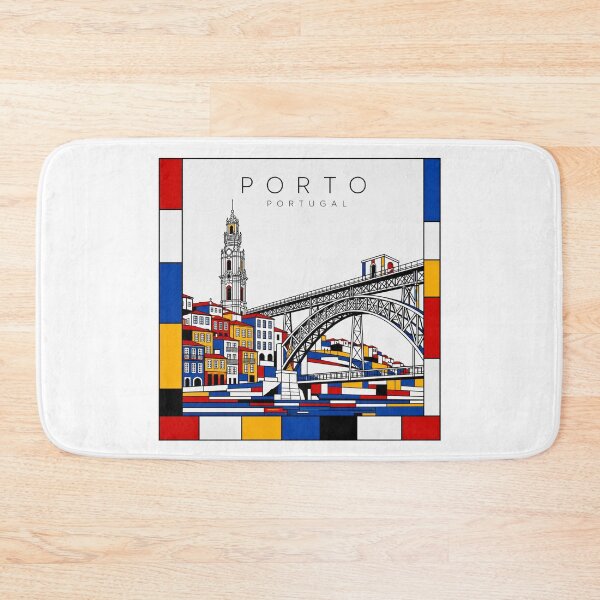 Item preview, Porto Mondrian style poster 3D designed and sold by CMYKStudio.