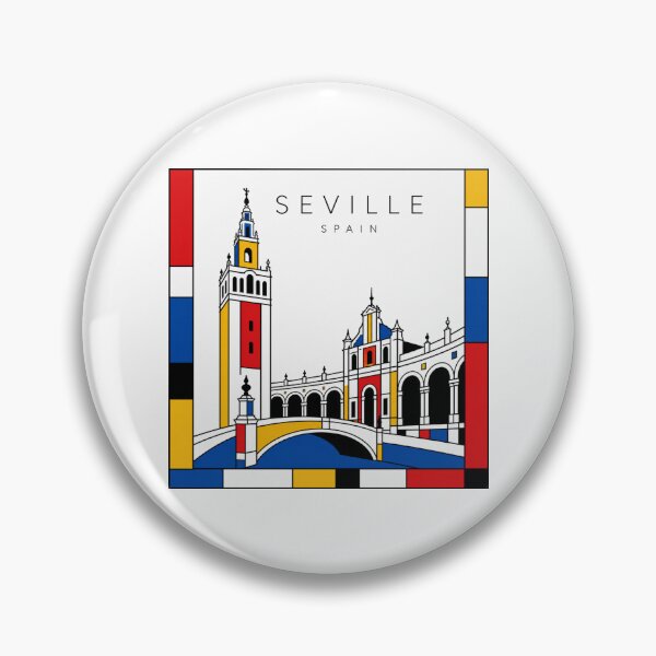 Item preview, Seville Mondrian style poster 3D designed and sold by CMYKStudio.