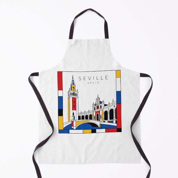 Item preview, Seville Mondrian style poster 3D designed and sold by CMYKStudio.