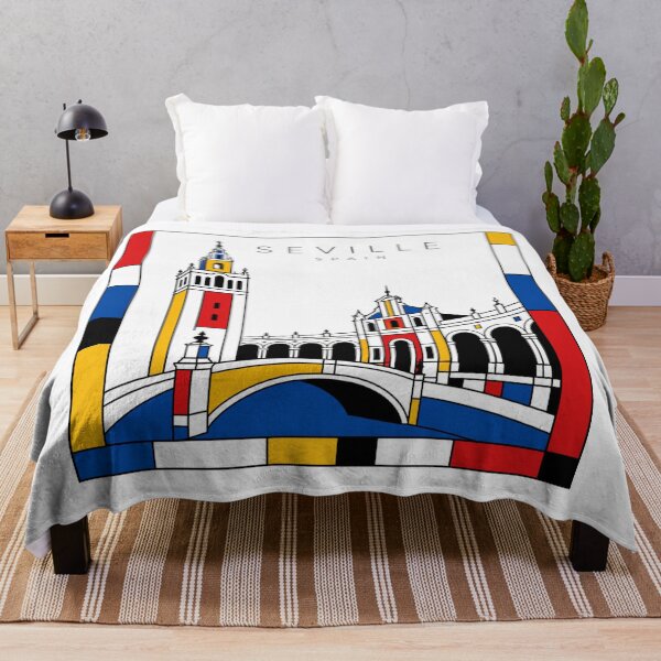 Item preview, Seville Mondrian style poster 3D designed and sold by CMYKStudio.