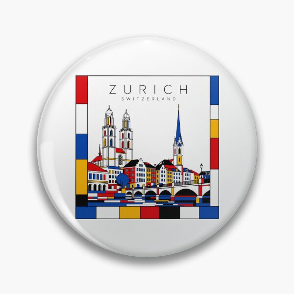 Item preview, Zurich Mondrian style poster 3D designed and sold by CMYKStudio.