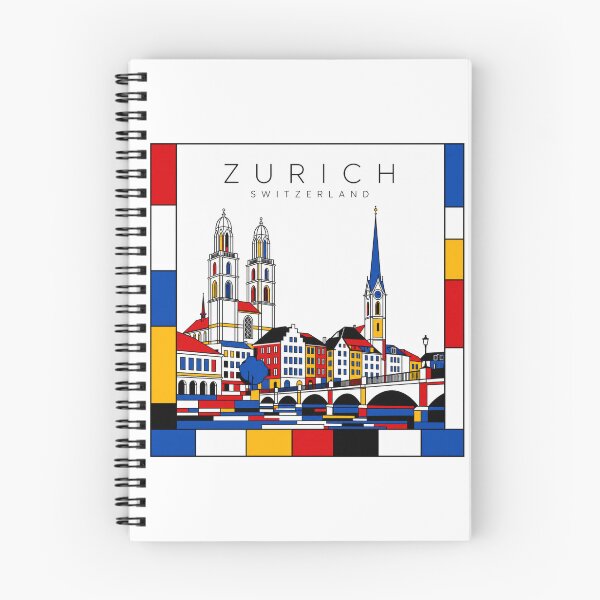 Item preview, Zurich Mondrian style poster 3D designed and sold by CMYKStudio.