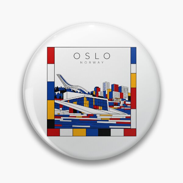 Item preview, Oslo Mondrian style poster 3D designed and sold by CMYKStudio.