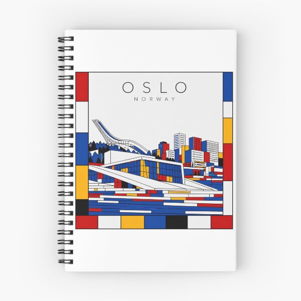 Item preview, Oslo Mondrian style poster 3D designed and sold by CMYKStudio.