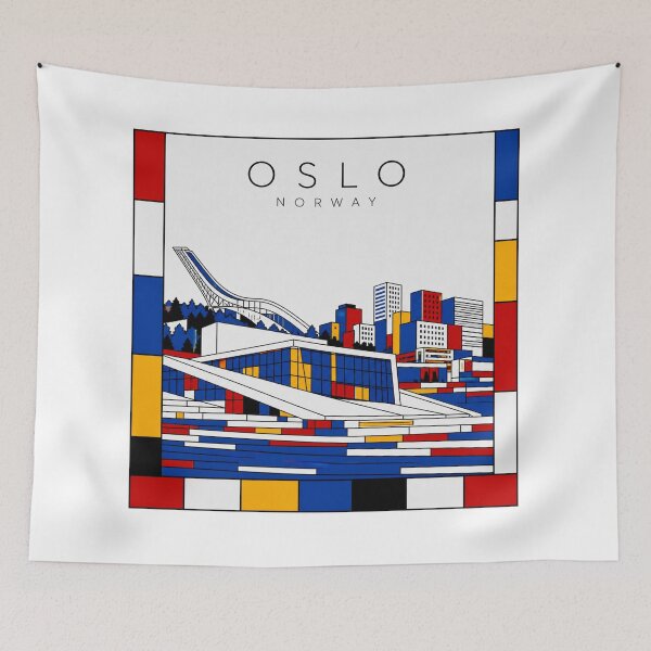 Item preview, Oslo style poster 3D designed and sold by CMYKStudio.