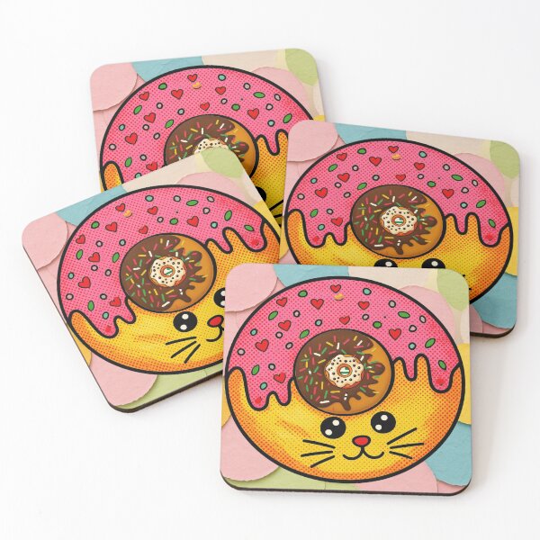 Item preview, Kawaii Donut Cat Pastel Pop Art designed and sold by suha-art.