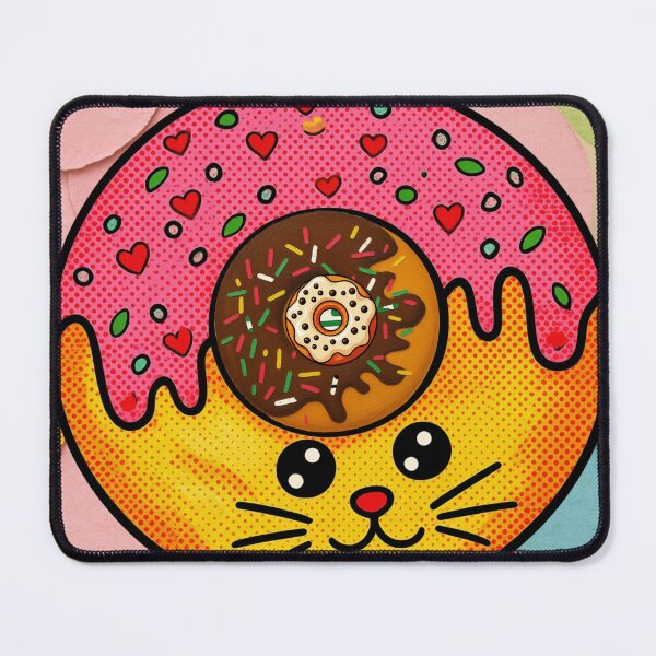 Item preview, Kawaii Donut Cat Pastel Pop Art designed and sold by suha-art.