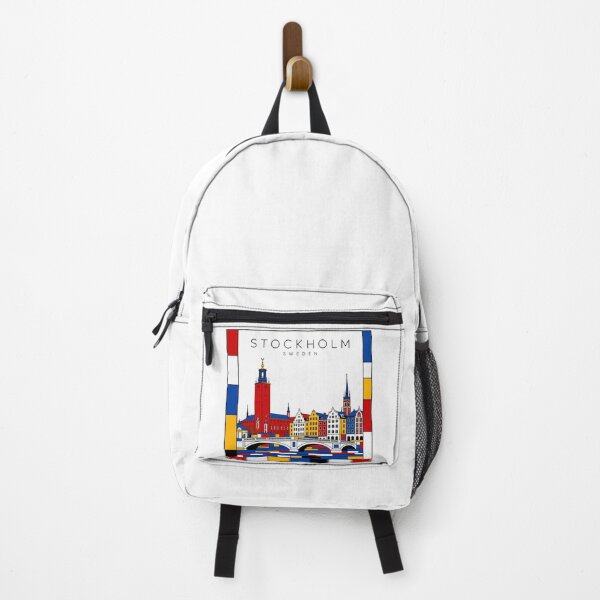 Item preview, Stockholm Mondrian style poster 3D designed and sold by CMYKStudio.