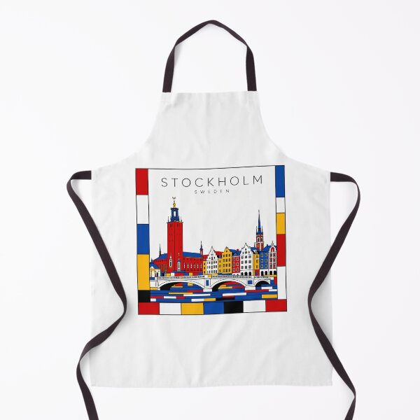 Item preview, Stockholm Mondrian style poster 3D designed and sold by CMYKStudio.