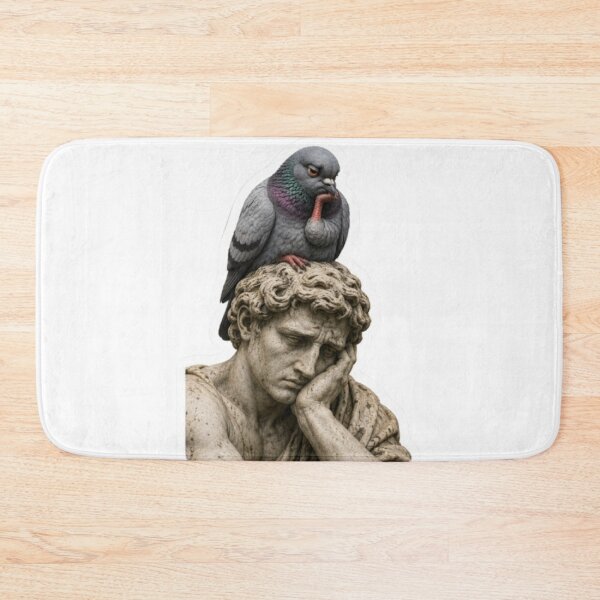 Item preview, Pensive Pigeon Mimicking Classical Statue Pose designed and sold by Snurly.