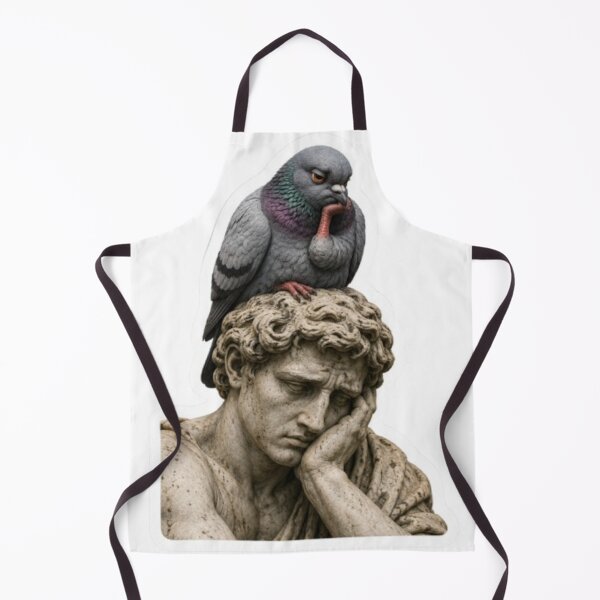 Item preview, Pensive Pigeon Mimicking Classical Statue Pose designed and sold by Snurly.