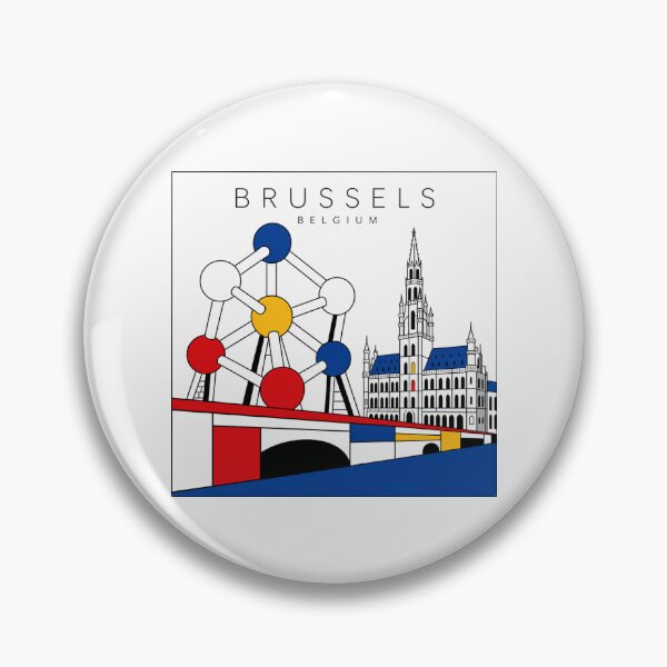 Item preview, Brussels Mondrian style poster 3D designed and sold by CMYKStudio.