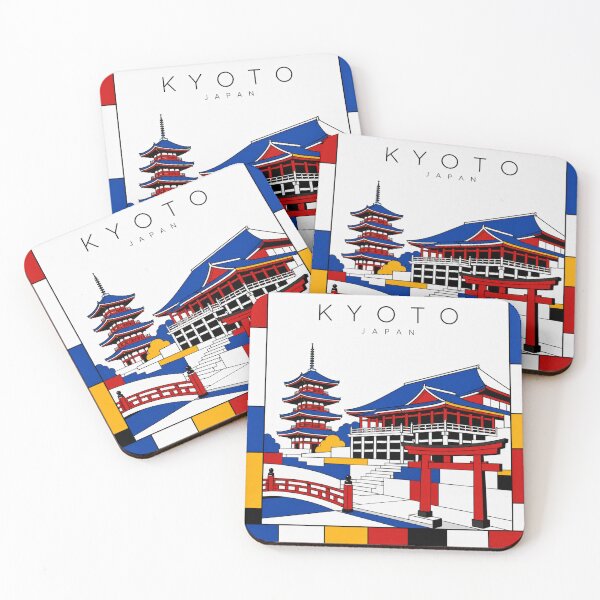 Item preview, Kyoto Mondrian style poster 3D designed and sold by CMYKStudio.