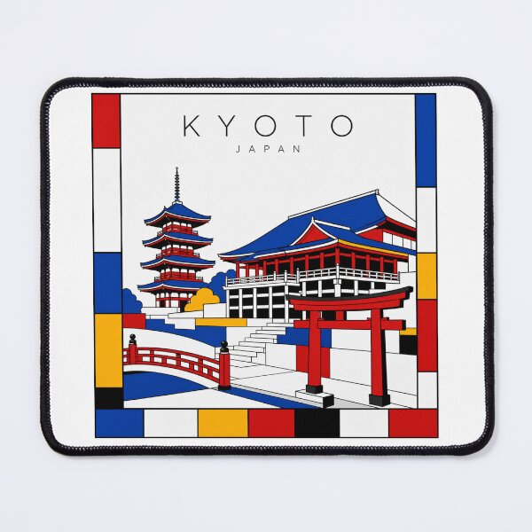 Item preview, Kyoto Mondrian style poster 3D designed and sold by CMYKStudio.