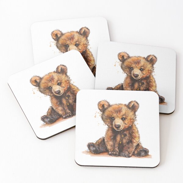 Item preview, Bear Cub | Cute Woodland Animal Watercolor Art designed and sold by Mandayartstudio.