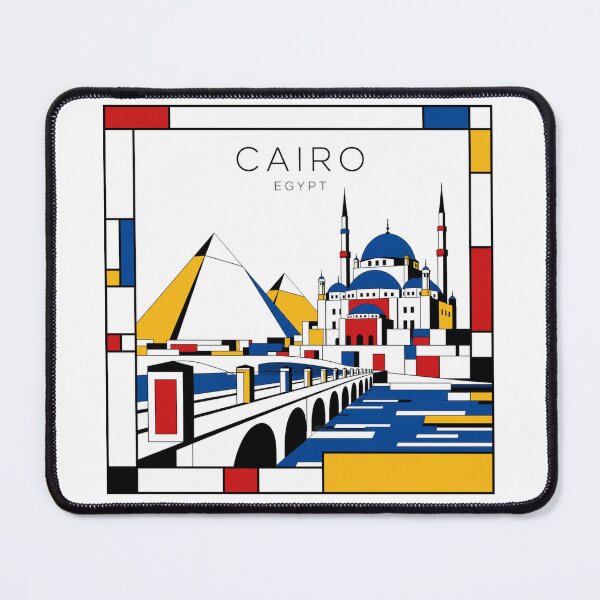 Item preview, Cairo Mondrian style poster 3D designed and sold by CMYKStudio.