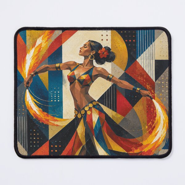 Item preview, An elegant woman Dancer of the Flames painting. designed and sold by GalleryKauffeld.