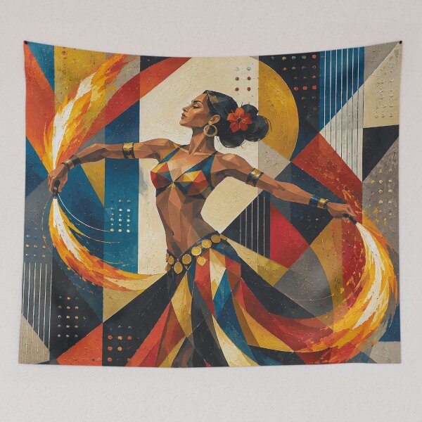 Item preview,  An elegant woman Dancer of the Flames painting. designed and sold by GalleryKauffeld.