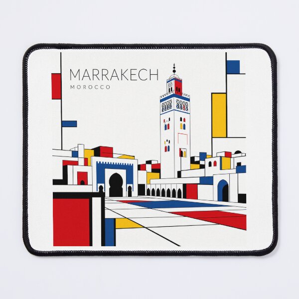 Item preview, Marrakech Mondrian style poster 3D designed and sold by CMYKStudio.