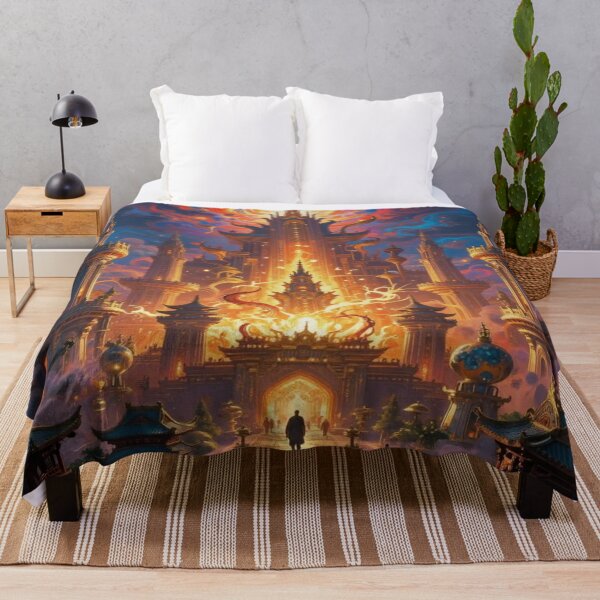 Item preview, Golden Fantasy Cityscape – Mystical Temple Vision full of energy and spirit designed and sold by FotoworldEdel.