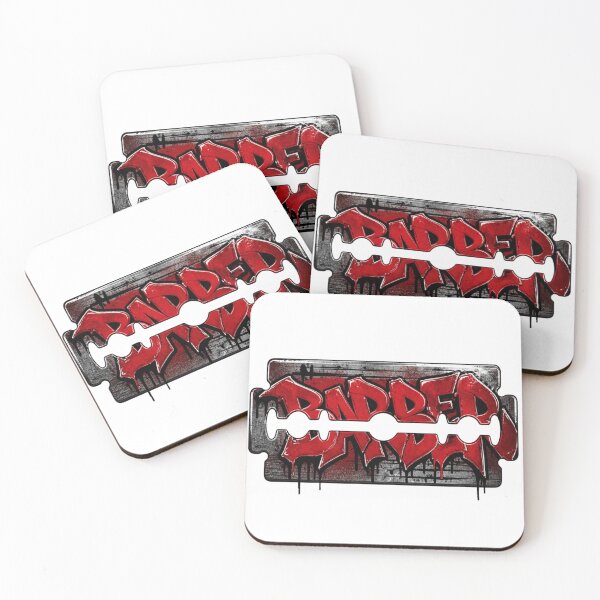 Item preview, Razor Blade Barber Red Graffiti Streetwear Art designed and sold by Barber MD Culture.