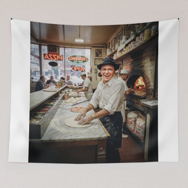 Item preview, Frank Sinatra Making NYC Pizza designed and sold by Home Decor Art.