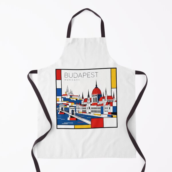 Item preview, Budapest Mondrian style poster 3D designed and sold by CMYKStudio.