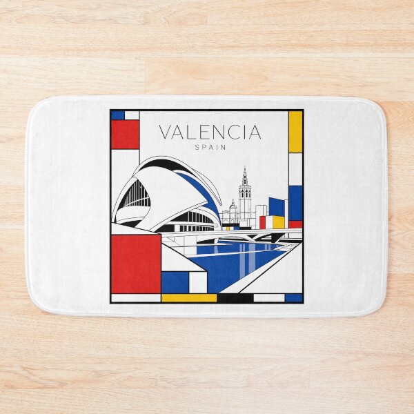 Item preview, Valencia Mondrian style poster 3D designed and sold by CMYKStudio.