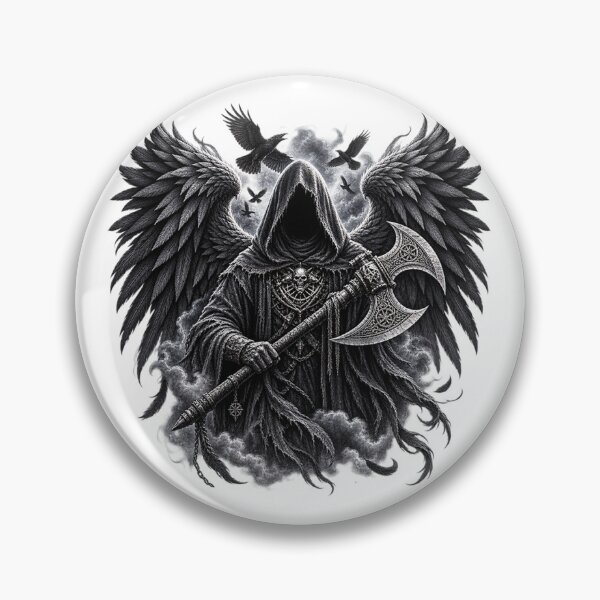 Item preview, Dark Winged Reaper – Gothic Guardian of Shadows designed and sold by TroviTutto.