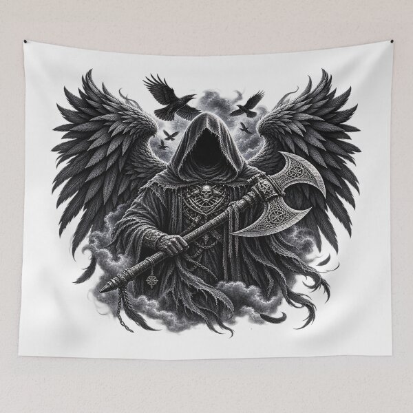 Item preview, Dark Winged Reaper – Gothic Guardian of Shadows designed and sold by TroviTutto.