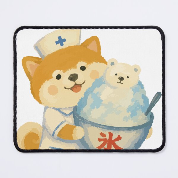 Item preview, Shiba Nurse Shaved Ice - Cute Summer Dessert Character Illustration designed and sold by medicalkinoko.