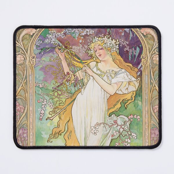 Item preview, Alphonse Mucha The Seasons Spring designed and sold by maniacfitness.