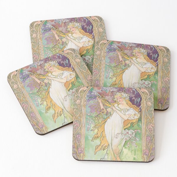 Item preview, Alphonse Mucha The Seasons Spring designed and sold by maniacfitness.