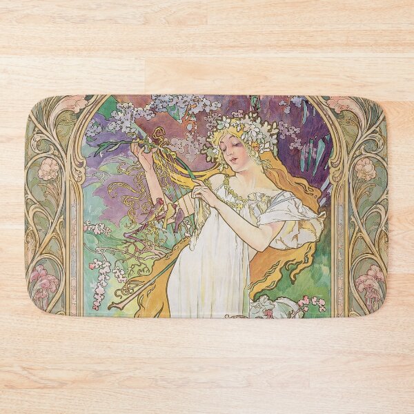 Item preview, Alphonse Mucha The Seasons Spring designed and sold by maniacfitness.