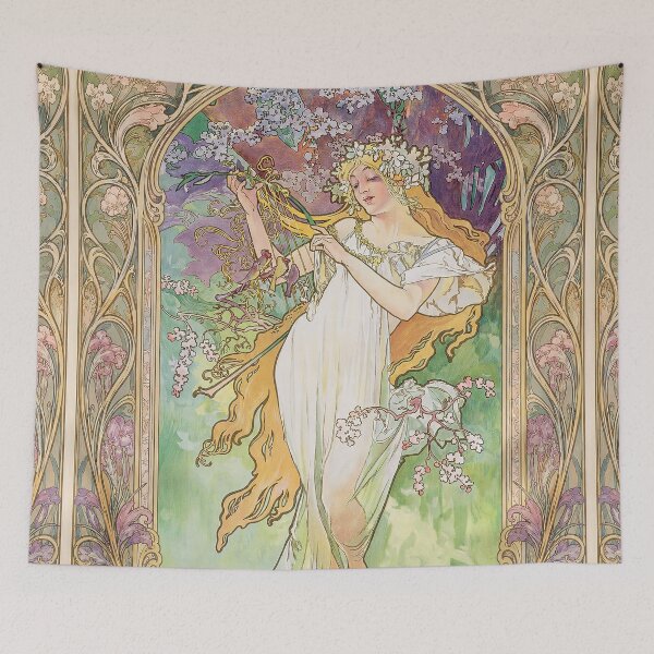 Item preview, Alphonse Mucha The Seasons Spring designed and sold by maniacfitness.