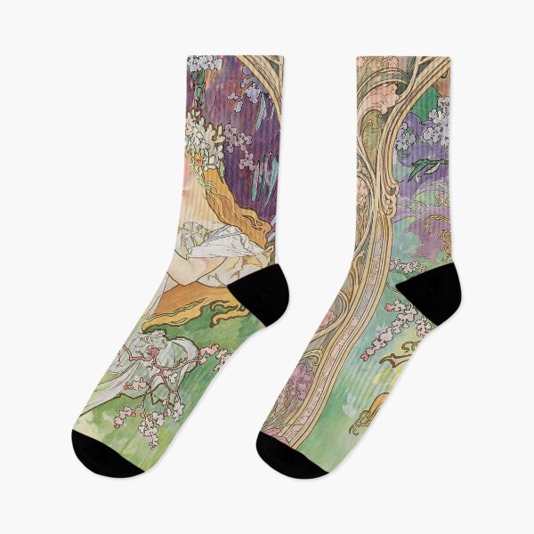 Item preview, Alphonse Mucha The Seasons Spring designed and sold by maniacfitness.