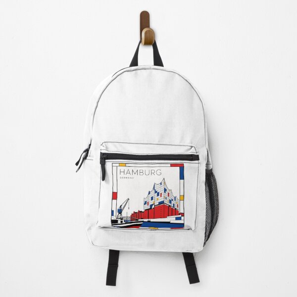 Item preview, Hamburg Mondrian style poster 3D designed and sold by CMYKStudio.