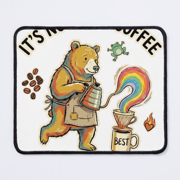 Item preview, It's Not Just Coffee Bear Barista Retro T-Shirt Design designed and sold by KIDEnia.