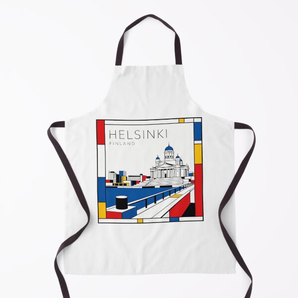 Item preview, Helsinki Mondrian style poster 3D designed and sold by CMYKStudio.