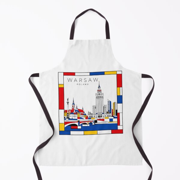 Item preview, Warsaw Mondrian style poster 3D designed and sold by CMYKStudio.