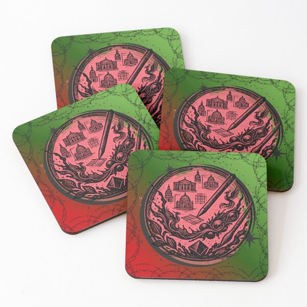 Item preview, Dark Academia Architecture and Botanical Emblem designed and sold by suha-art.
