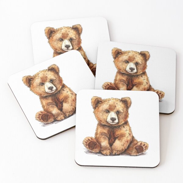 Item preview, Bear Cub | Cute Woodland Animal Watercolor Art designed and sold by Mandayartstudio.