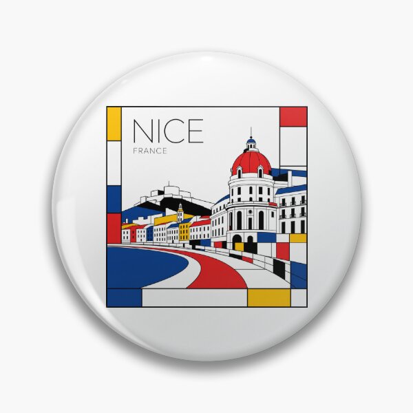 Item preview, Nice (France) Mondrian style poster 3D designed and sold by CMYKStudio.