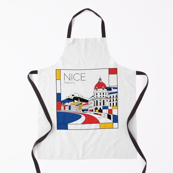 Item preview, Nice (France) Mondrian style poster 3D designed and sold by CMYKStudio.